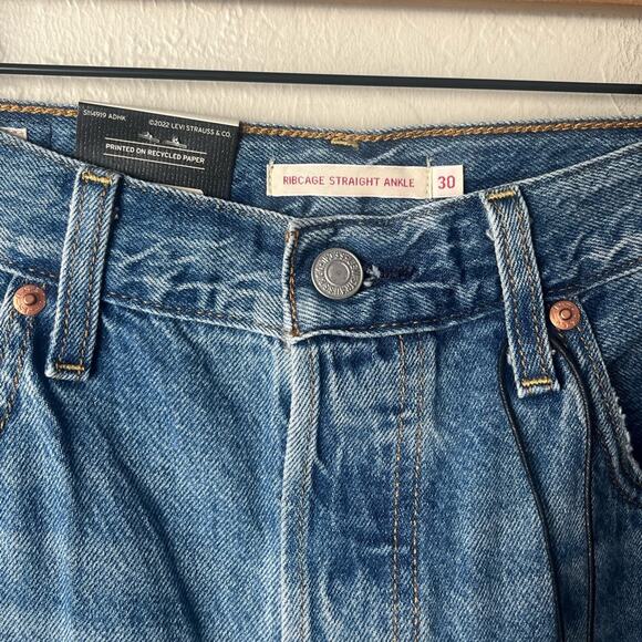 NWT Levi’s ribcage straight ankle jeans 30 - Picture 8 of 11